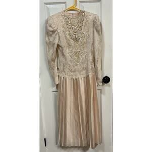 Vintage 80’s Scott McClintock Sz 10 Dress Pink, Lace, Romancecore